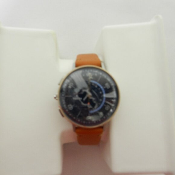 Fossil Hybrid Smartwatch blue face brown leather band Women NO Charger NEW NIB main image 9